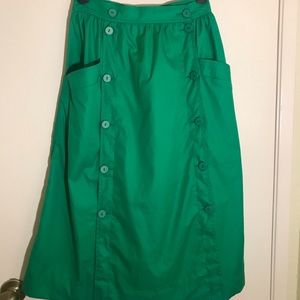 Vintage Button-front Midi Skirt from Paris